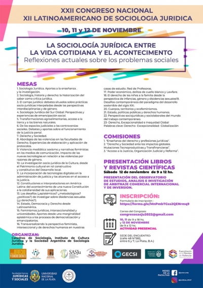 XXII Congreso Nacional y XII Latinoamericano de Sociología Jurídica