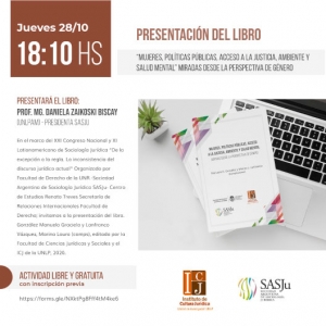 &quot;Mujeres, políticas públicas, acceso a la justicia, ambiente y salud mental. Miradas desde la perspectiva de género&quot;