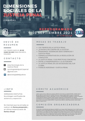 Jornadas &quot;Dimensiones Sociales de la Justicia Penal&quot;