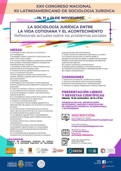 XXII Congreso Nacional y XII Latinoamericano de Sociología Jurídica